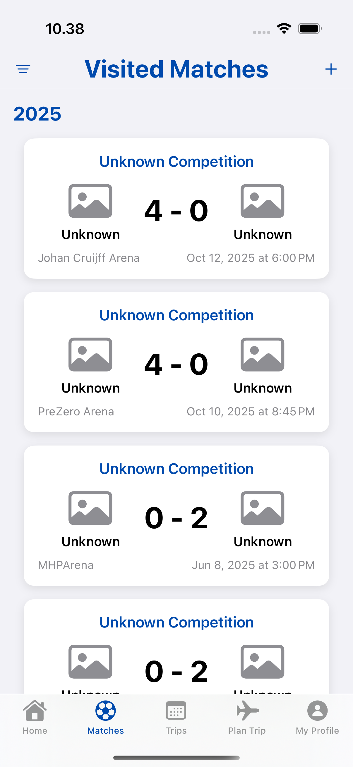 MatchJourney Matches